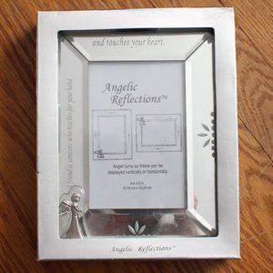 Angelic Reflections Mirrored Glass Picture Frame